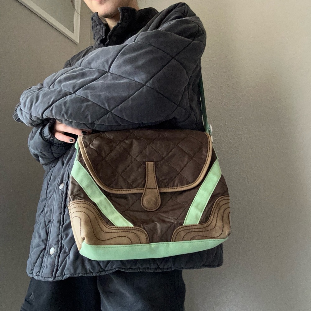Beautiful KEEN crossbody mint and brown Bag